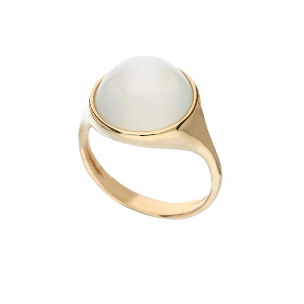 Anello In Oro Rosa 18 Carati Modello Nude con Pietra Bianca da Donna