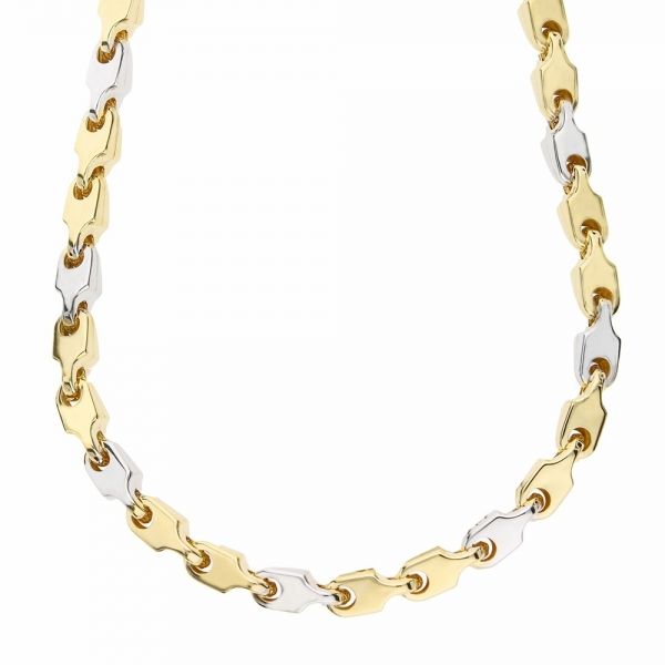 White and deals yellow gold chain