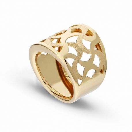 Anillo de oro amarillo de 18 quilates para mujer