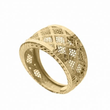 Anel feminino em ouro amarelo 18K