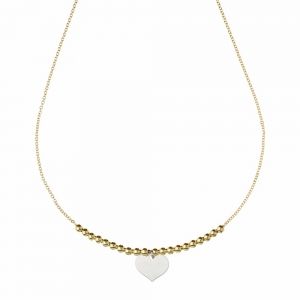 Collier cœur en or jaune et...