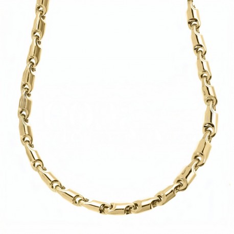 Röhrenkette für Herren aus 18 Karat Gelbgold