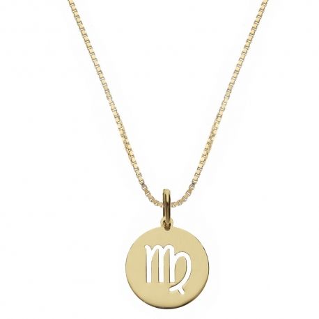 Colar em ouro amarelo 18K com signo de Virgem