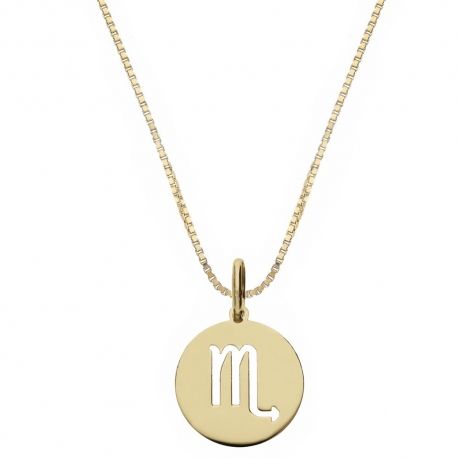 18 K gul guld halskæde med Skorpionen Stjernetegn