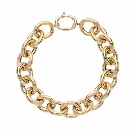 Yellow Gold 18k Link Chain Woman Bracelet