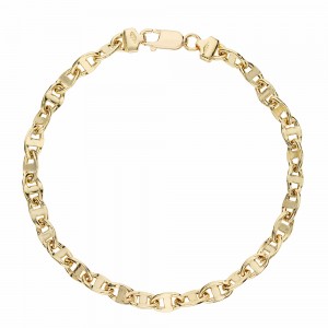 Amazon.com: Nuragold 14k Yellow Gold 9mm Royal Monaco Miami Cuban Link  Chain Bracelet, Mens Jewelry Fancy Box Clasp 7