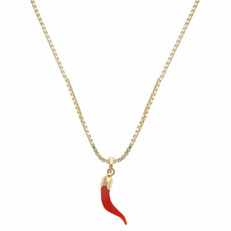 Yellow Gold 18k with Lucky Charm Woman Necklace