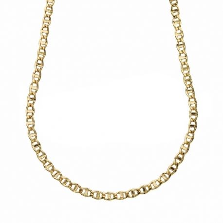 Kruismodel met platte ketting voor heren in 18K goud