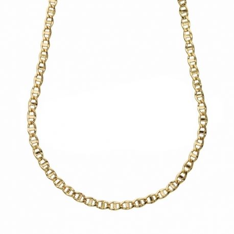 Yellow Gold 18k Traversino Type Man Chain