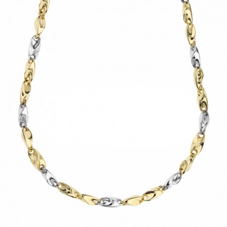 Röhrenkette für Herren aus 18-karätigem zweifarbigem Gold