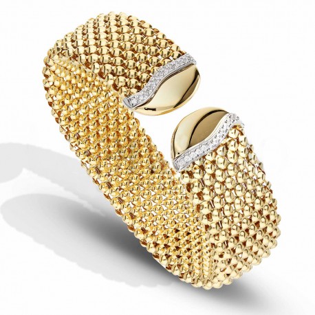 Yellow and White Gold 18k with White Cubic Zirconia Woman Bracelet