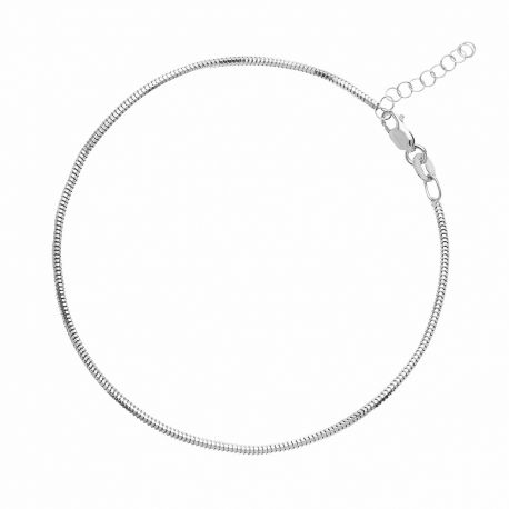 Bracciale In Oro Bianco 18 Carati Coda di Topo da Donna