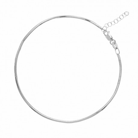 White Gold 18k Shiny Chain Unisex Bracelet