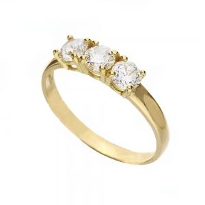 Trilogy ring i 18K gul guld...