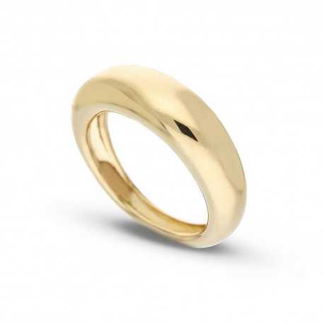 Inel cu bandă din aur galben de 18K pentru femei