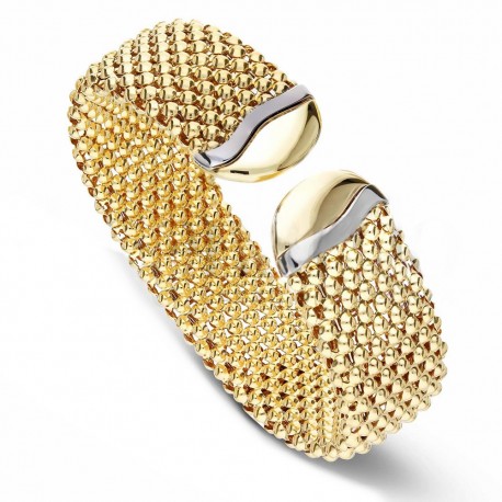 Bracelet tapis en or jaune et blanc 18 carats pour femme