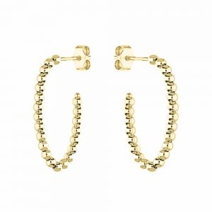 18K gult guld Hoop örhängen...