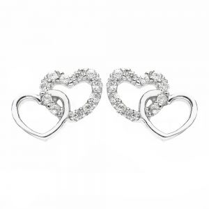 Boucles d'oreilles coeur en...