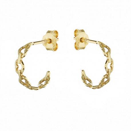 Yellow Gold 18k Shiny Woman Earrings