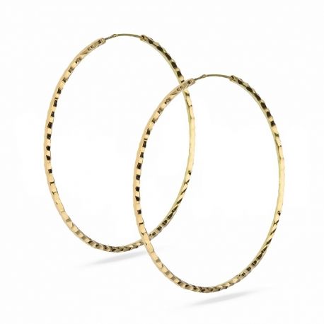 Cercei din sârmă din aur galben de 18K pentru femei