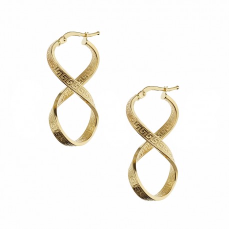 Yellow Gold 18k Infinite Woman Earrings