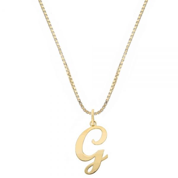 Letter g gold deals necklace