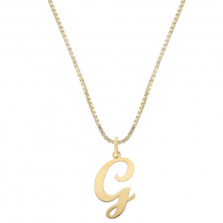 Yellow Gold 18k With Letter G Necklace