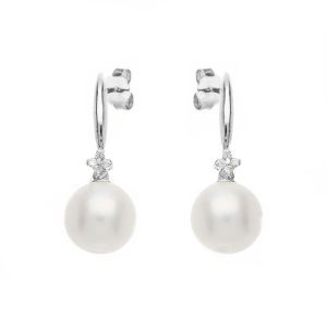 Brincos em ouro branco 18K...