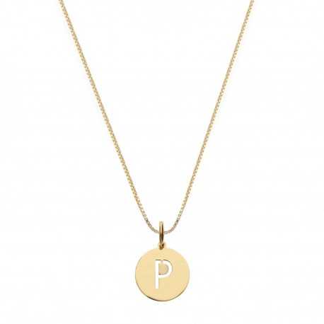 Halskette aus 18-karätigem Gelbgold mit dem Buchstaben P