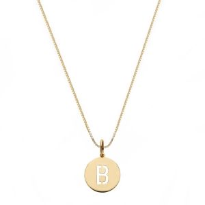 黄金颈带 18克拉,带字母B