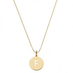黄金颈带18克拉,带F字母