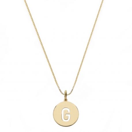 Yellow Gold 18k with Letter G Woman Necklace