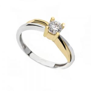 Bague solitaire en or blanc...