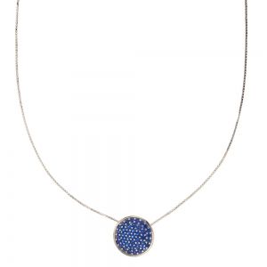 白金圆颈 18 Kt 750/1000 圆顶...