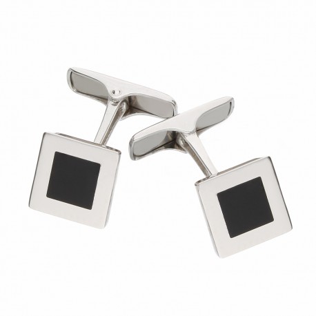 White Gold 18K with Onyx Square Cufflinks