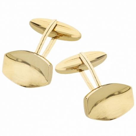 Abotoaduras hexagonais em ouro amarelo 18K