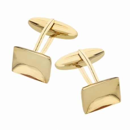 Rektangulära manschettknappar i 18K gult guld