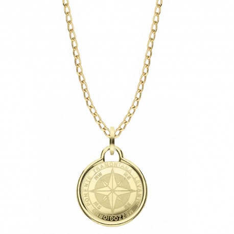 Halsband med Compass Rose hänge i 18K guld