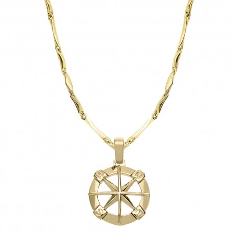 Compass Rose náhrdelník v 18 K žlté zlato