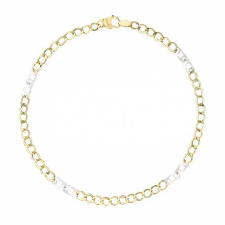 Bracelet à chaîne plate pour hommes en or 18 carats