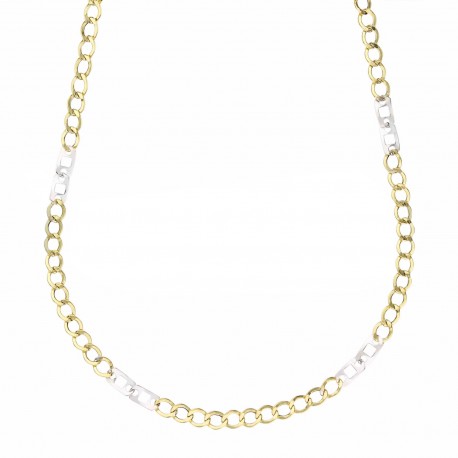 Gold 18k Flat Chain Man Necklace