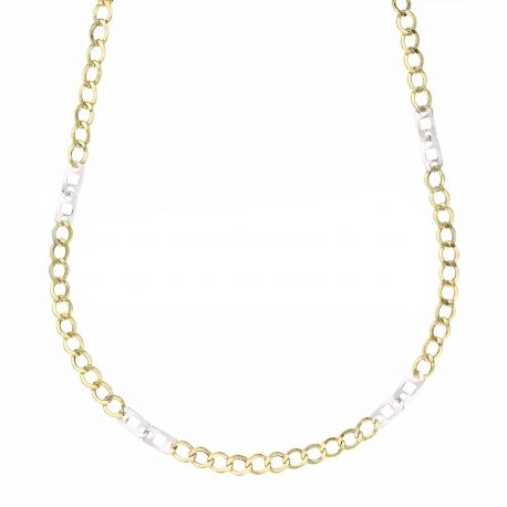 Мъжко колие с плоска верига от 18K злато