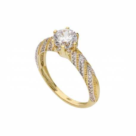 Женское кольцо-пасьянс из 18-каратного золота