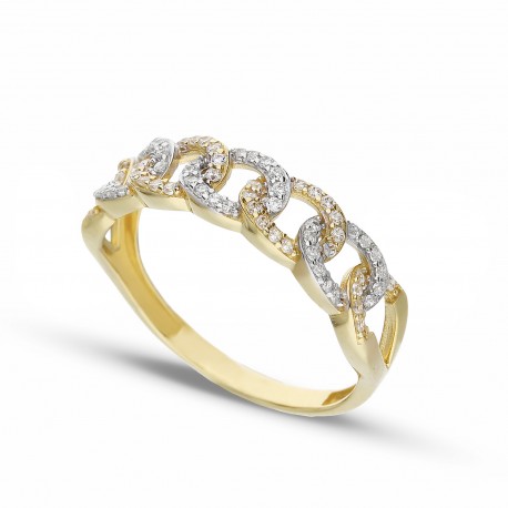 Yellow Gold 18k Grumetta Type Woman Ring