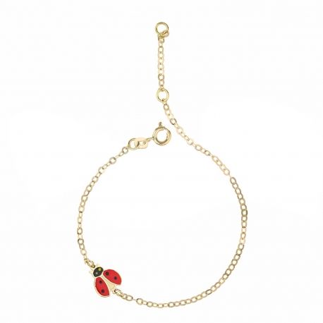 Náramok s lienkou z 18k žltého zlata