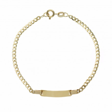 Yellow Gold 18k Bracelet with Plaque