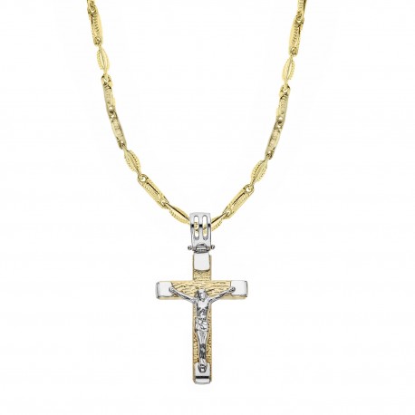 Men 18k Gold with Cross Necklace