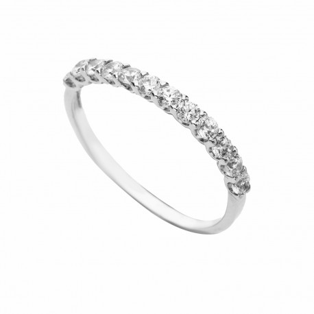 White Gold 18k Veretta Type Shiny Women Ring