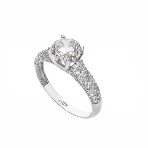 Solitaire ring i 18K...