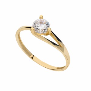 Yellow Gold 18k Solitaire...